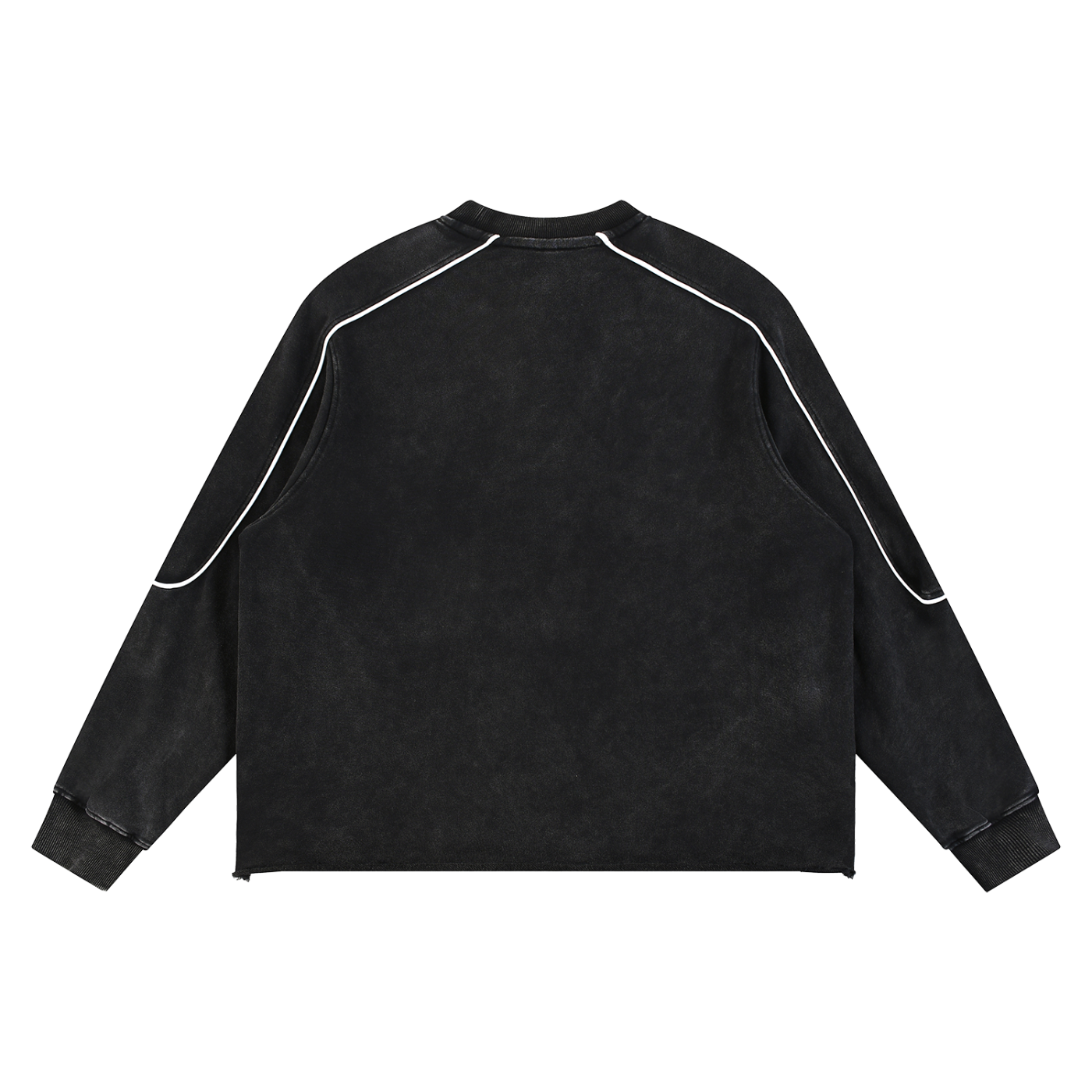 DEMI DRIP Mineral Wash Piping Raw Hem Sweatshirt