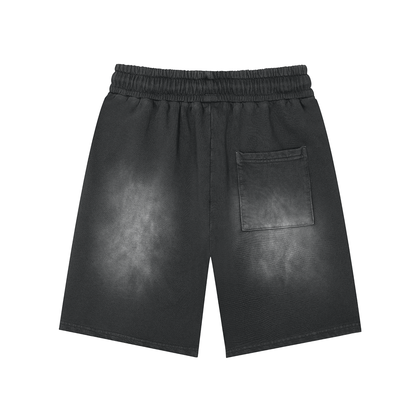 DEMI DRIP Rectangle Patch Monkey Washed Shorts