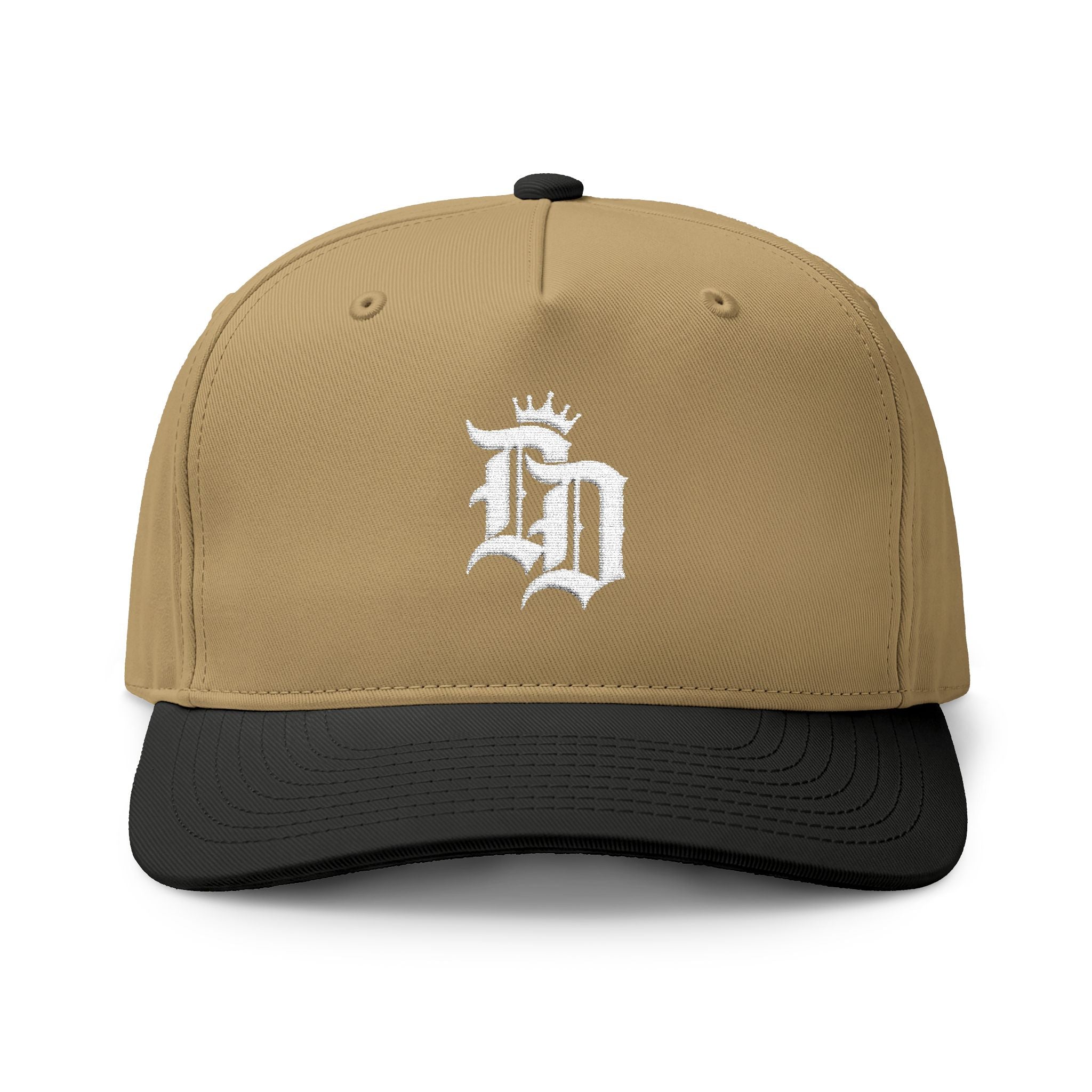 Distressed Crown Monogram Two-Tone Cap