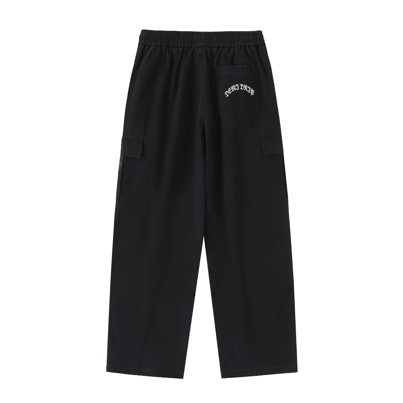DEMI DRIP Drawstring Waist Straight-Leg Cargo Pants