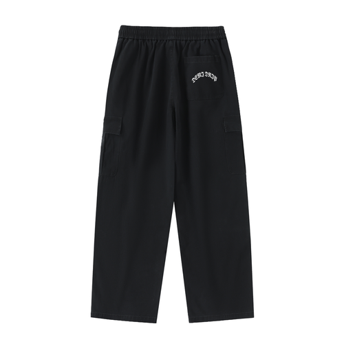 DEMI DRIP Drawstring Waist Straight-Leg Cargo Pants