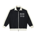 Contrast Trim Stand Collar Jacket - Premium Streetwear