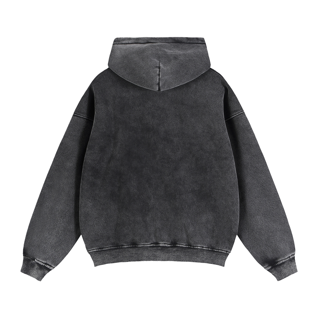 Zip-Through Boxy Fleece Hoodie - Premium Streetwear