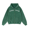 Zip-Through Boxy Fleece Hoodie DEMI DRIP