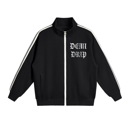 Contrast Side-Stripe Stand Collar Jacket - Premium Streetwear | DEMI DRIP
