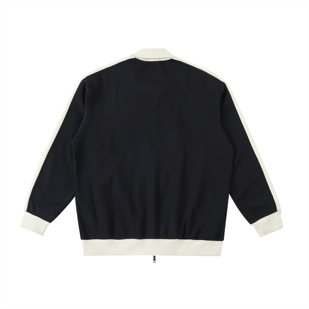 Contrast Trim Stand Collar Jacket - Premium Streetwear