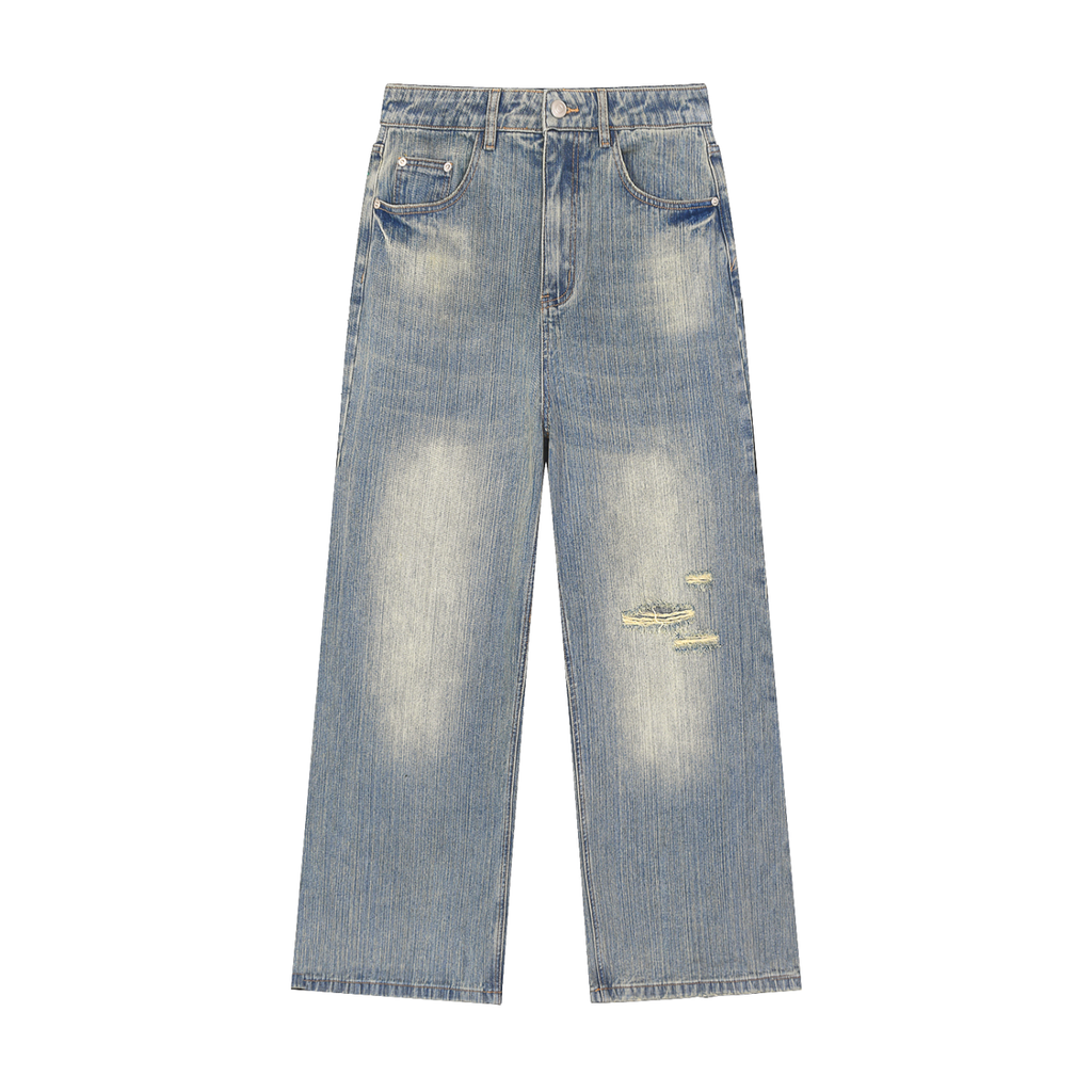 DEMI DRIP Vintage Wash Distressed Denim Jeans | Premium Streetwear