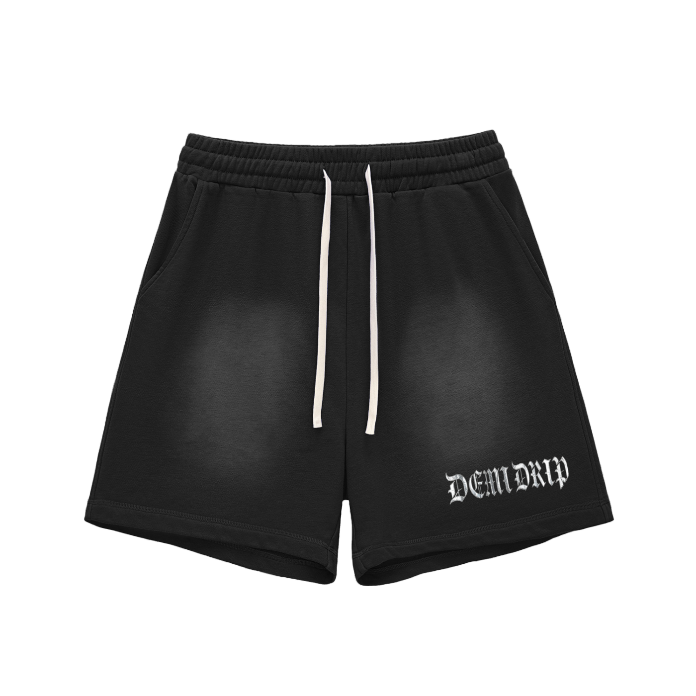 Sun Fade Raw Edge Cotton Shorts - Premium Streetwear