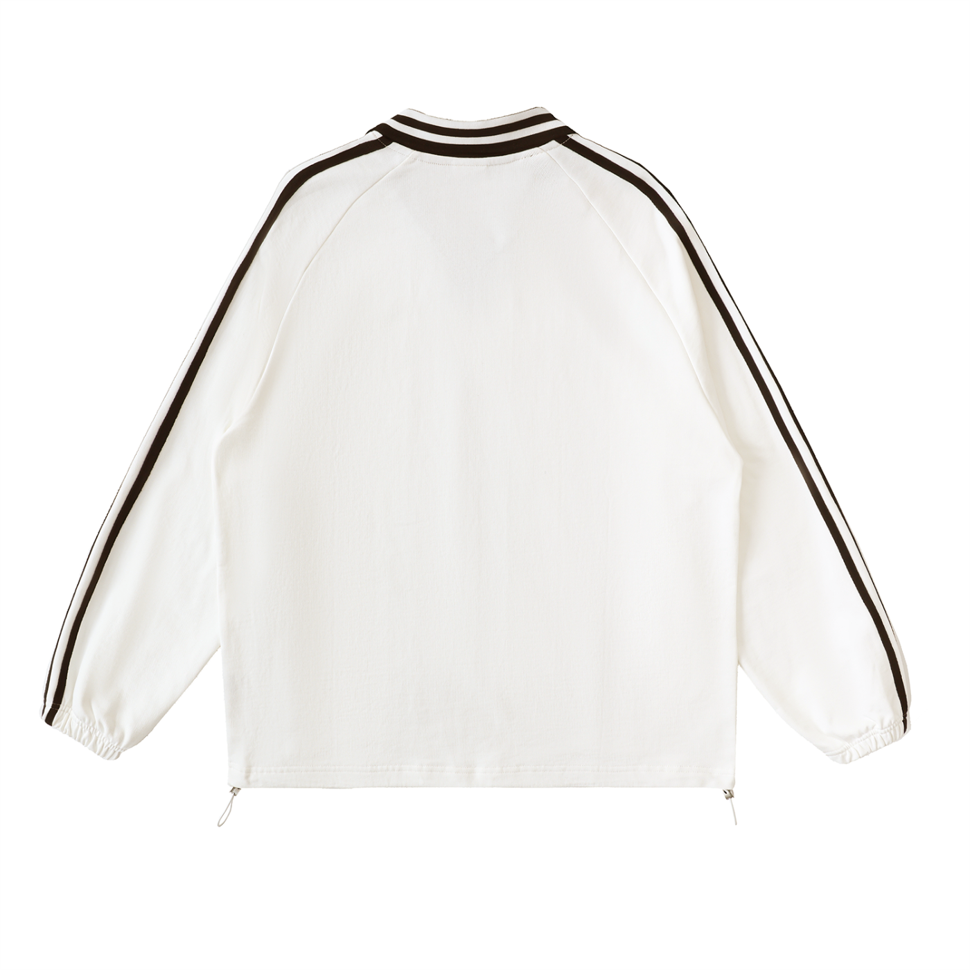 Contrast Striped Lapel Collar Sweatshirt - Premium Streetwear