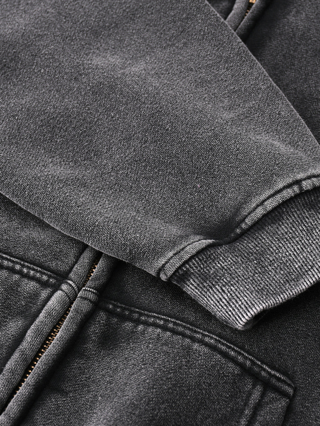 Zip-Through Boxy Fleece Hoodie - Premium Streetwear