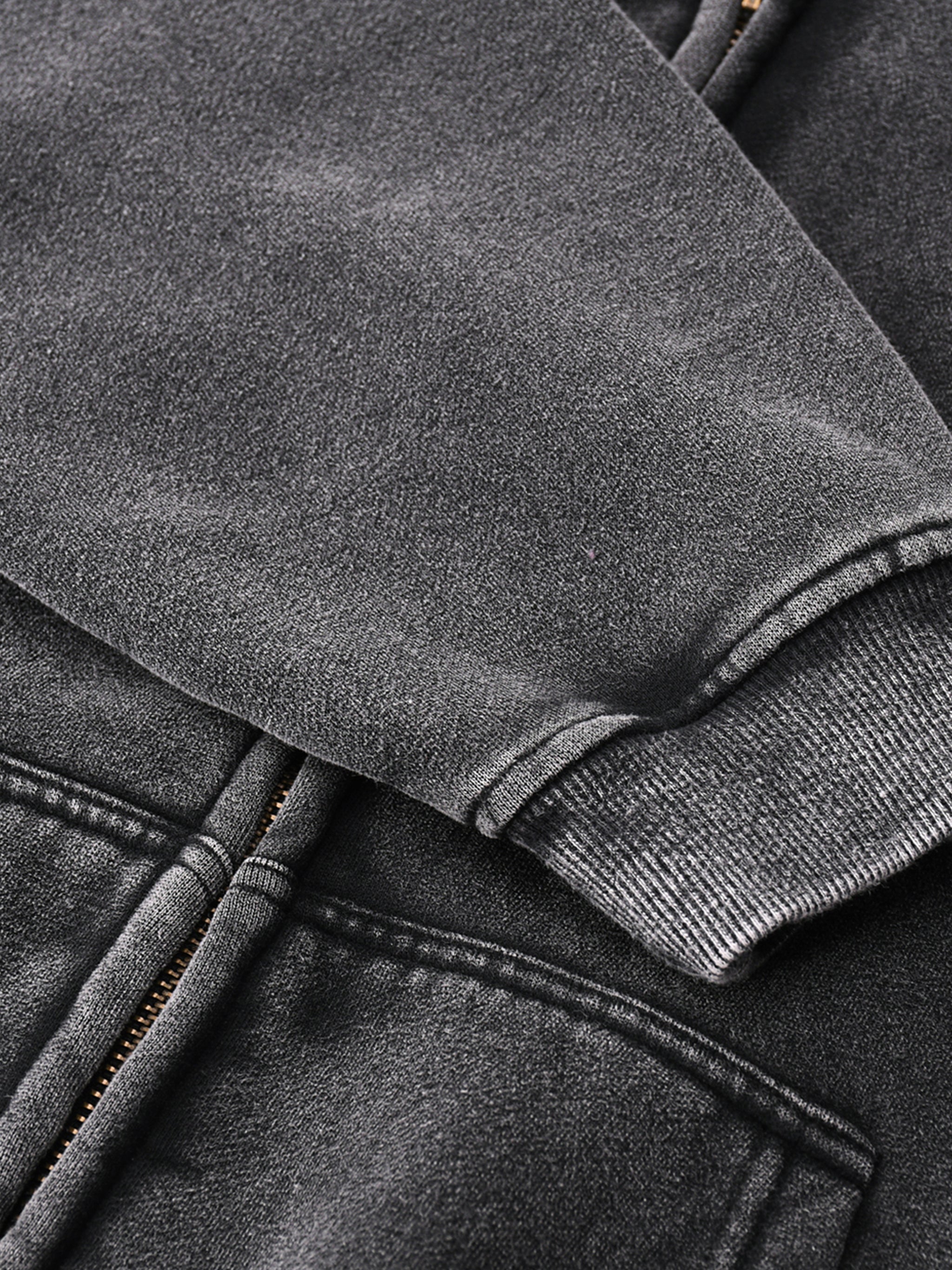 Zip-Through Boxy Fleece Hoodie - Premium Streetwear