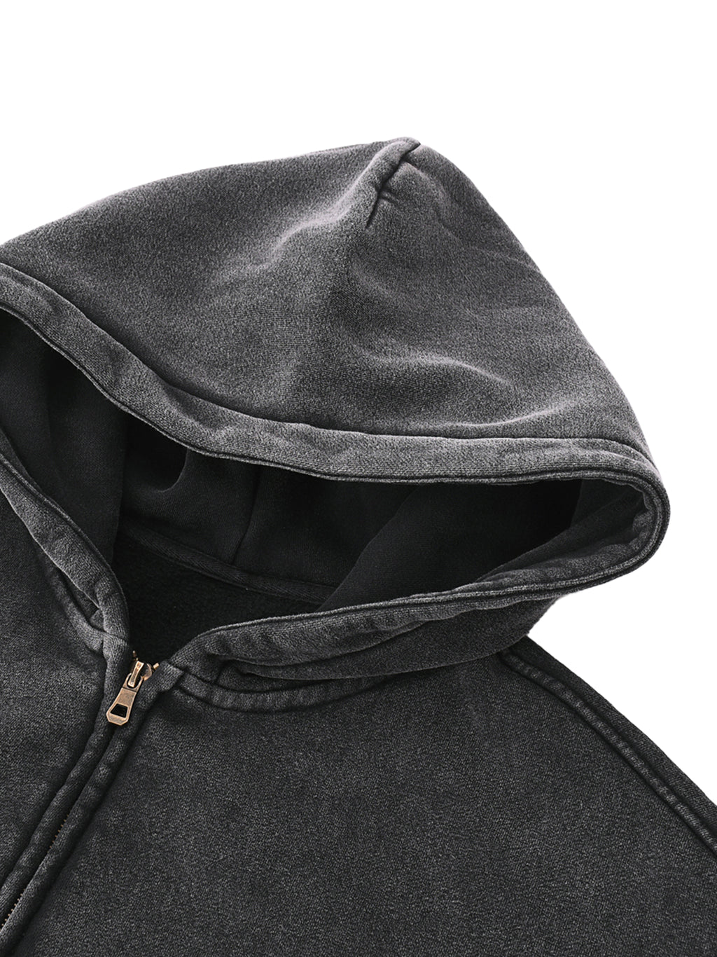 Zip-Through Boxy Fleece Hoodie - Premium Streetwear