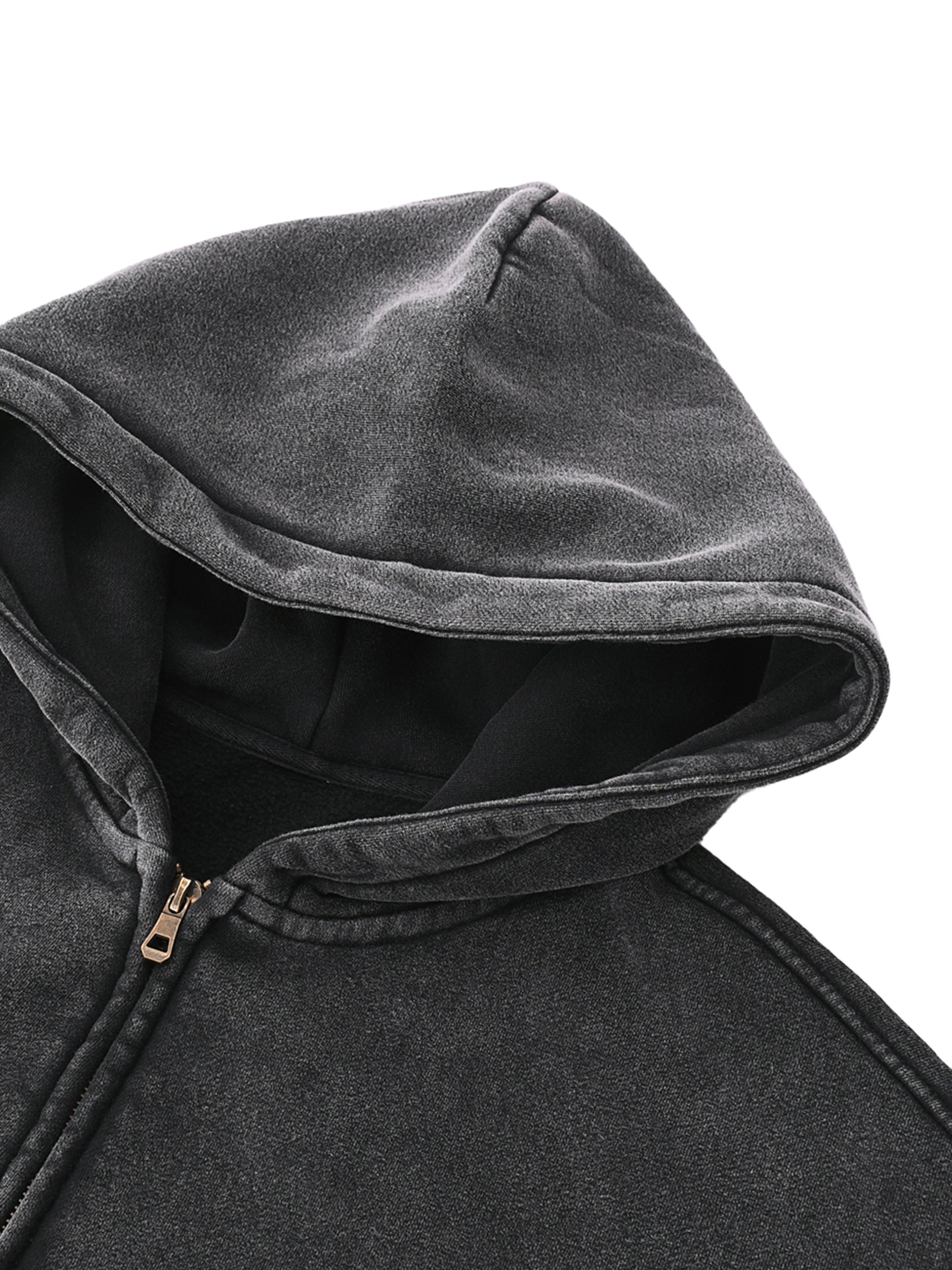 Zip-Through Boxy Fleece Hoodie - Premium Streetwear