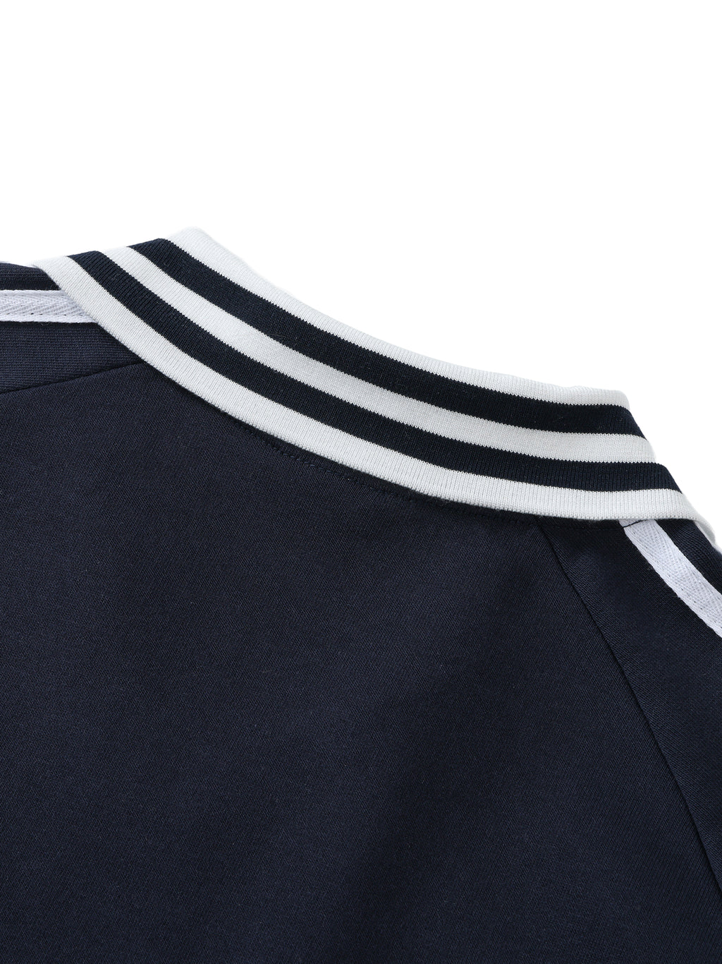 Contrast Striped Lapel Collar Sweatshirt - Premium Streetwear